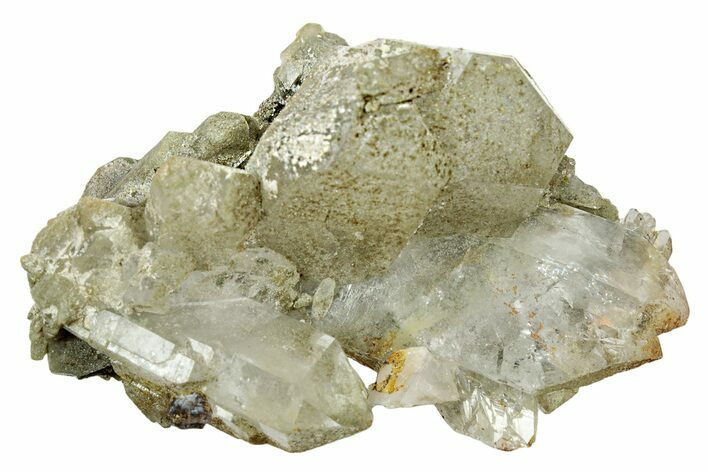 Chlorite Included Quartz Crystal Cluster - Pakistan #244302